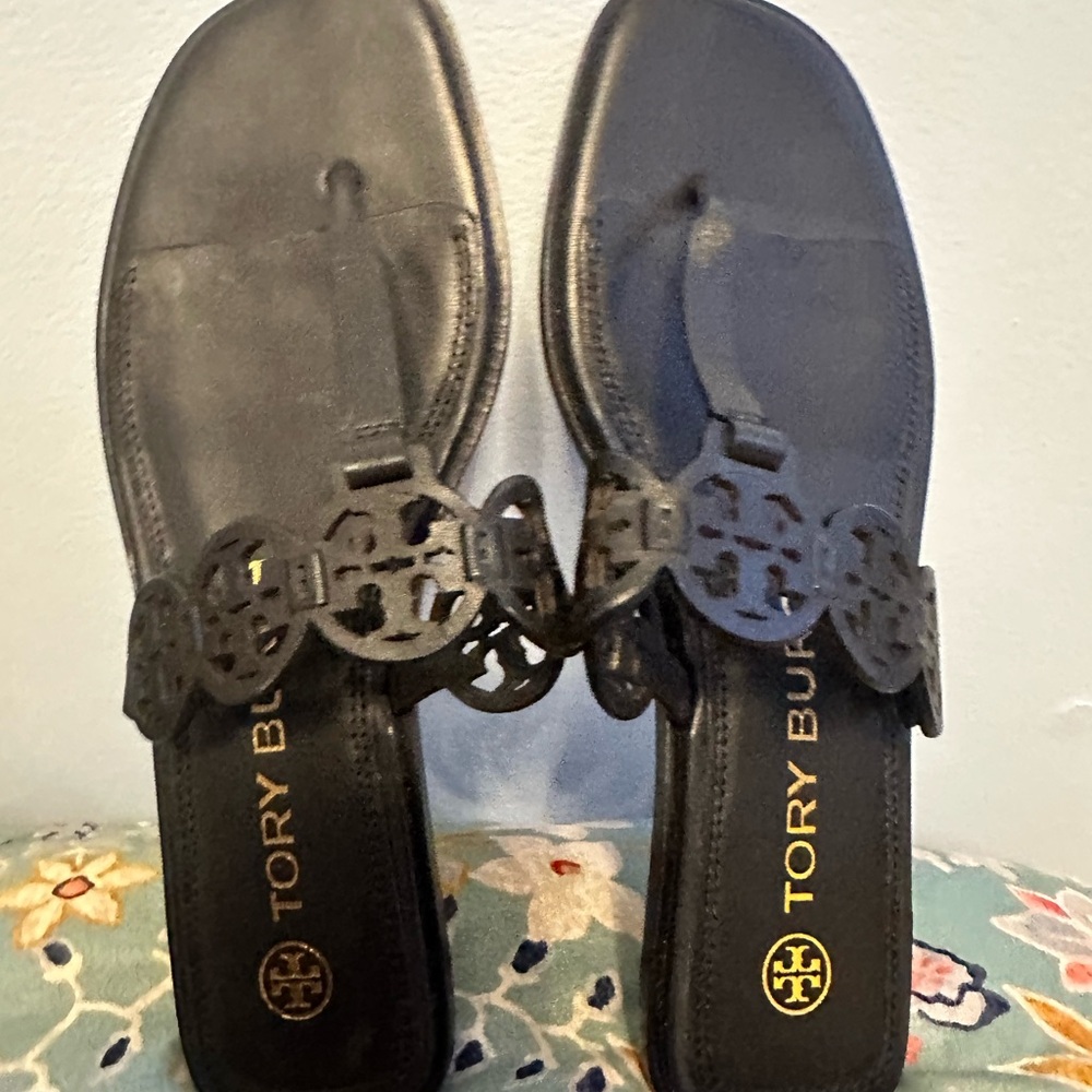 Tory Burch Black Leather Sandals